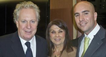 Premier Jean Charest greets Doreen Green, chair of the Canadian Technion Society, and gala honoree Stephan Ouaknine.