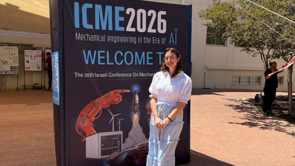 A Canadian undergraduate spent Summer 2026 in the Technion's eNaBLe Neurorobotics and Bionic Limbs Lab, improving torque measurement on a bionic ankle for a global open-source prosthetics project. Sarit Nagel on what the Lebovic Scholarship made possible, from the lab bench to a mechanical engineering conference in Israel.